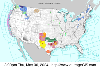 Current National Weather Service watches and warnings.