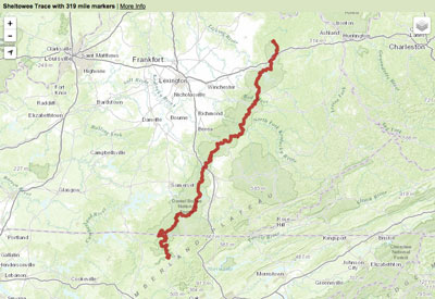 Sheltowee Trace online map